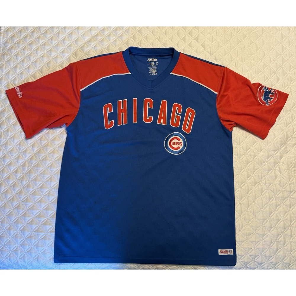 Men's XL Stitches Chicago Cubs Jersey Tee